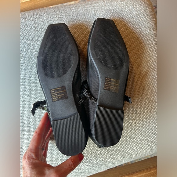 🖤🥿NWT Steve Madden black mesh Mary Jane square toe flats 9.5 - Picture 5 of 7
